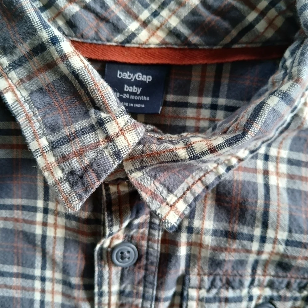 Baby GAP Baby Plaid Jumpsuit Romper 18-24 Months Cotton Lightweight
